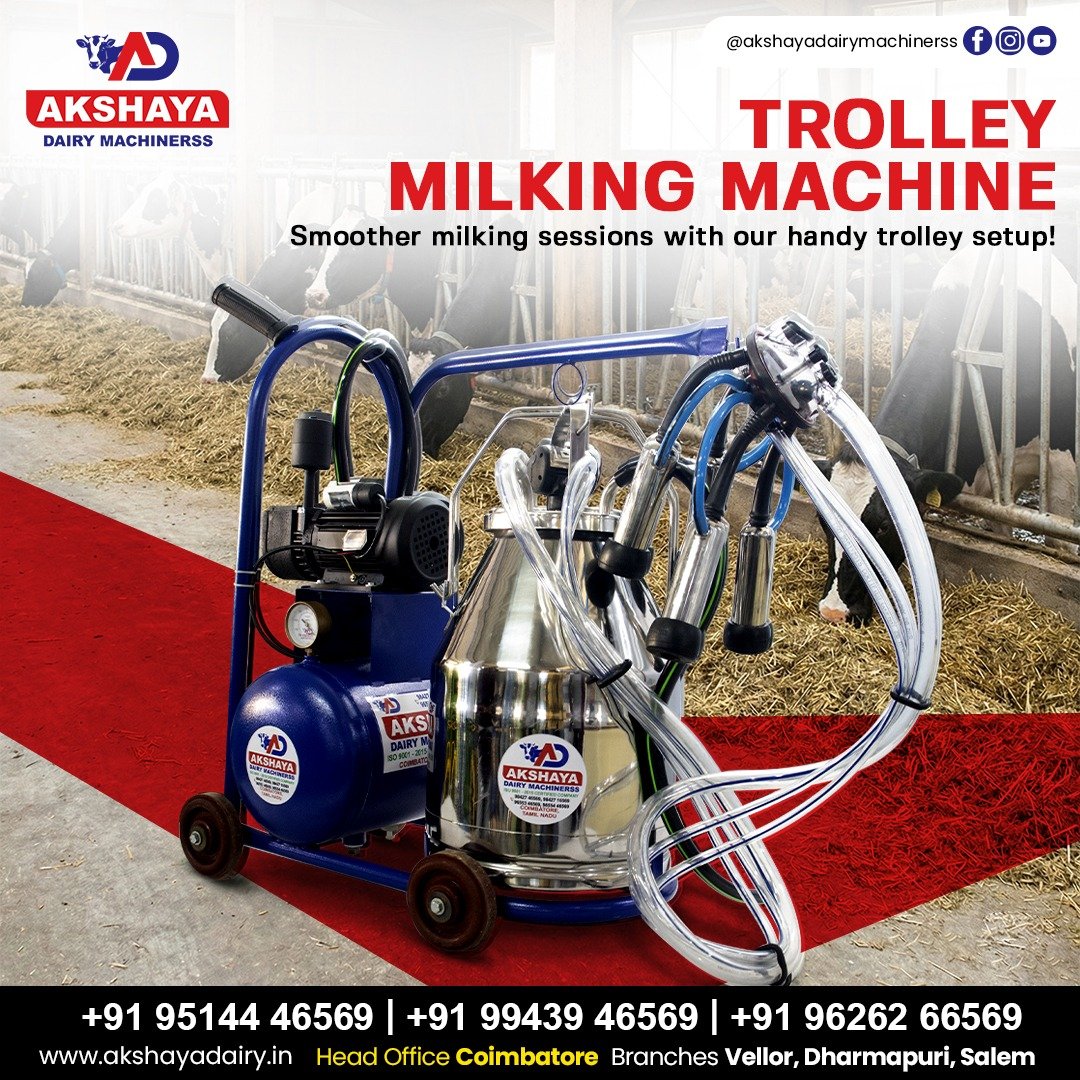 Trolley Milking Machine for Dairy Farm